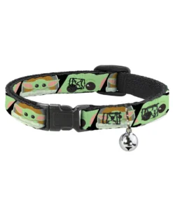 Buckle Down Pets Star Wars The Mandalorian The Child Chibi Breakaway Cat Collar W/ Bell