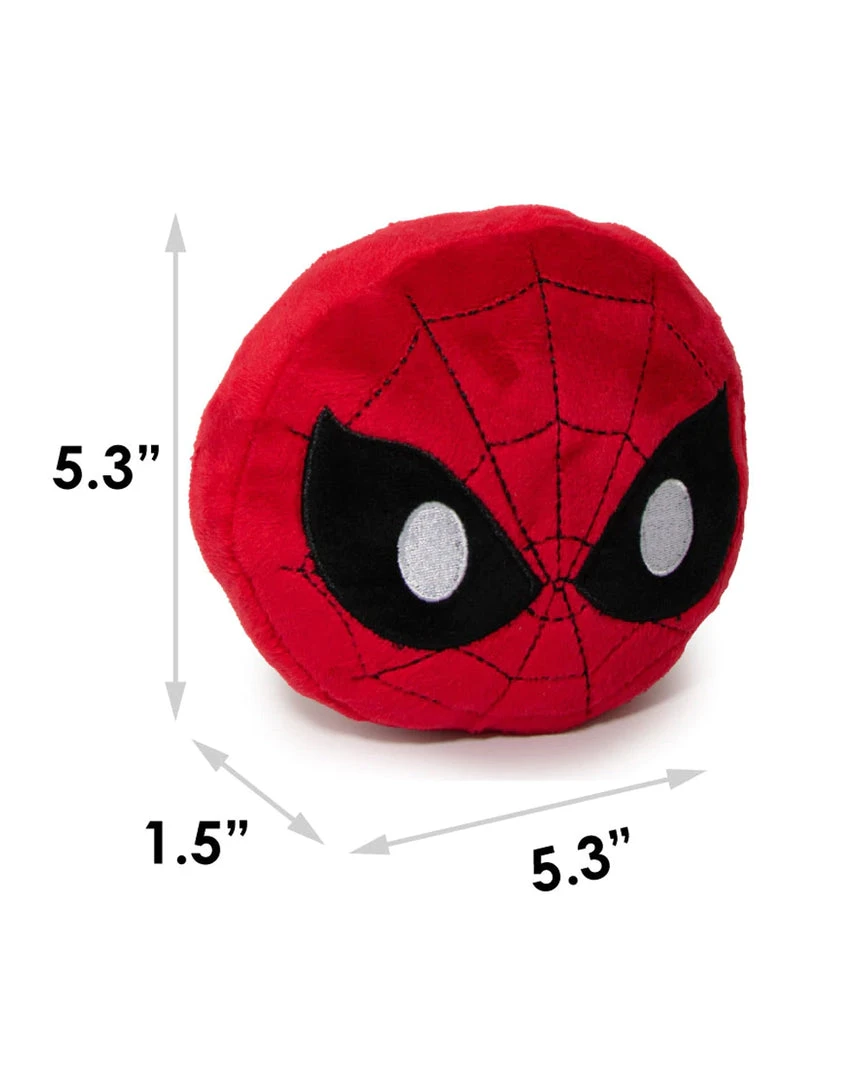 Buckle Down Pets Marvel Spiderman Face Plush Squeaky Dog Toy 6 Buckle Down Pets Marvel Spiderman Face Plush Squeaky Dog Toy
