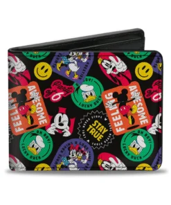 Buckle Down Stock Disney Sensational 6 Badges Bi-Fold Wallet