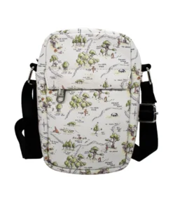 Buckle Down Stock Crossbody Bags Disney Winnie The Pooh Hundred Acre Wood Map Park Bag
