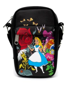 Buckle Down Exclusive Crossbody Bags Disney Alice In Wonderland Parks Crossbody Bag - Pink A La Mode Exclusive