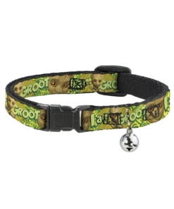 Buckle Down Pets Marvel Guardians Of The Galaxy Groot Breakaway Cat Collar W/ Bell