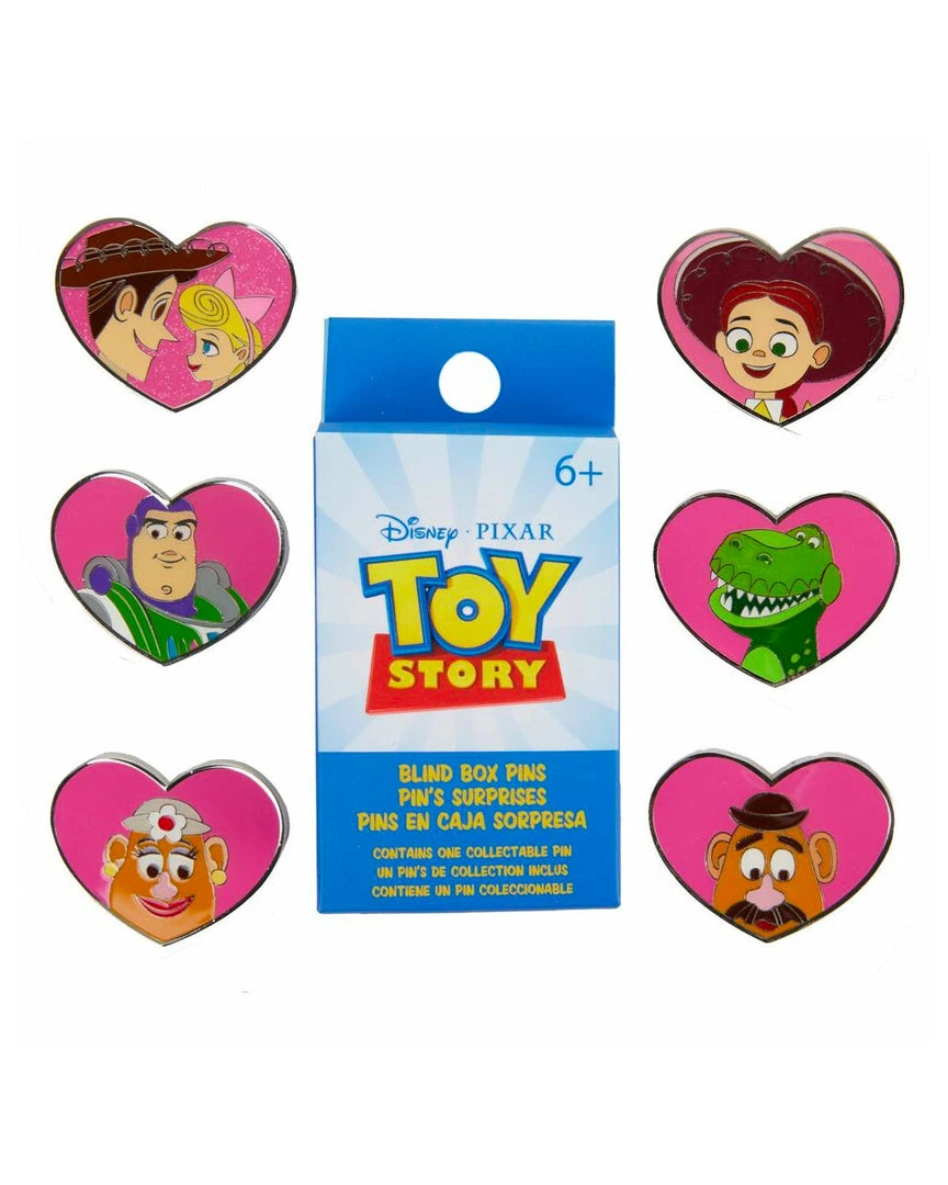 Loungefly Disney Pixar Toy Story Hearts Mystery Enamel Pin 3 Loungefly Disney Pixar Toy Story Hearts Mystery Enamel Pin