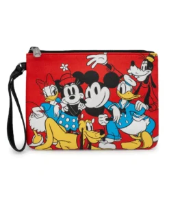 Buckle Down Stock Disney Mickey And Friends Red Single Pocket Wallet Wristlet Wallets