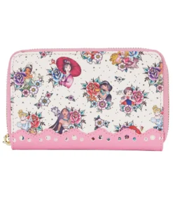 Loungefly - Disney Princess Tattoo AOP Ziparound Wallet