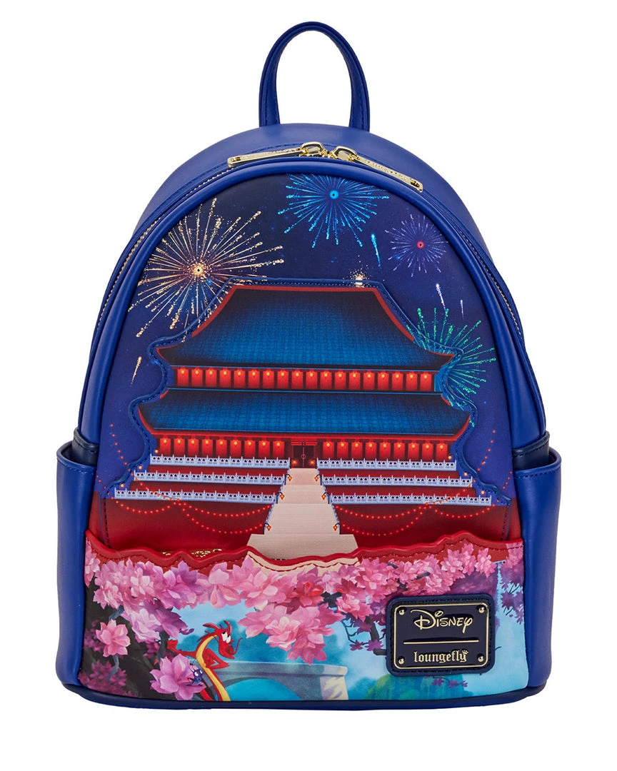 Loungefly - Disney Castle Series Mulan Light-up Mini Backpack 3 Loungefly - Disney Castle Series Mulan Light-up Mini Backpack