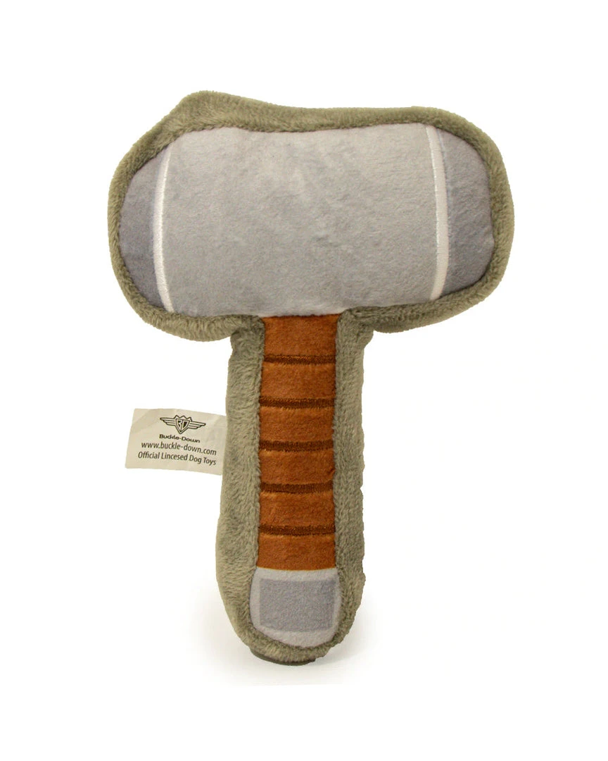 Buckle Down Pets Marvel Thor's Hammer Plush Dog Toy 6" 3 Buckle Down Pets Marvel Thor's Hammer Plush Dog Toy 6"