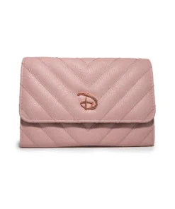 Buckle Down Stock Disney Signature D Rose Gold Fold Over Wallet Wallets
