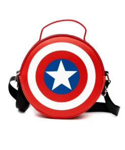 Buckle Down Exclusive Marvel Captain America Shield Park Circle Parks Crossbody Bag - Pink A La Mode Exclusive Crossbody Bags