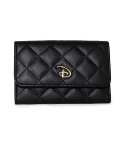 Buckle Down Stock Disney Quilted Signature D Gold Fold Over Wallet