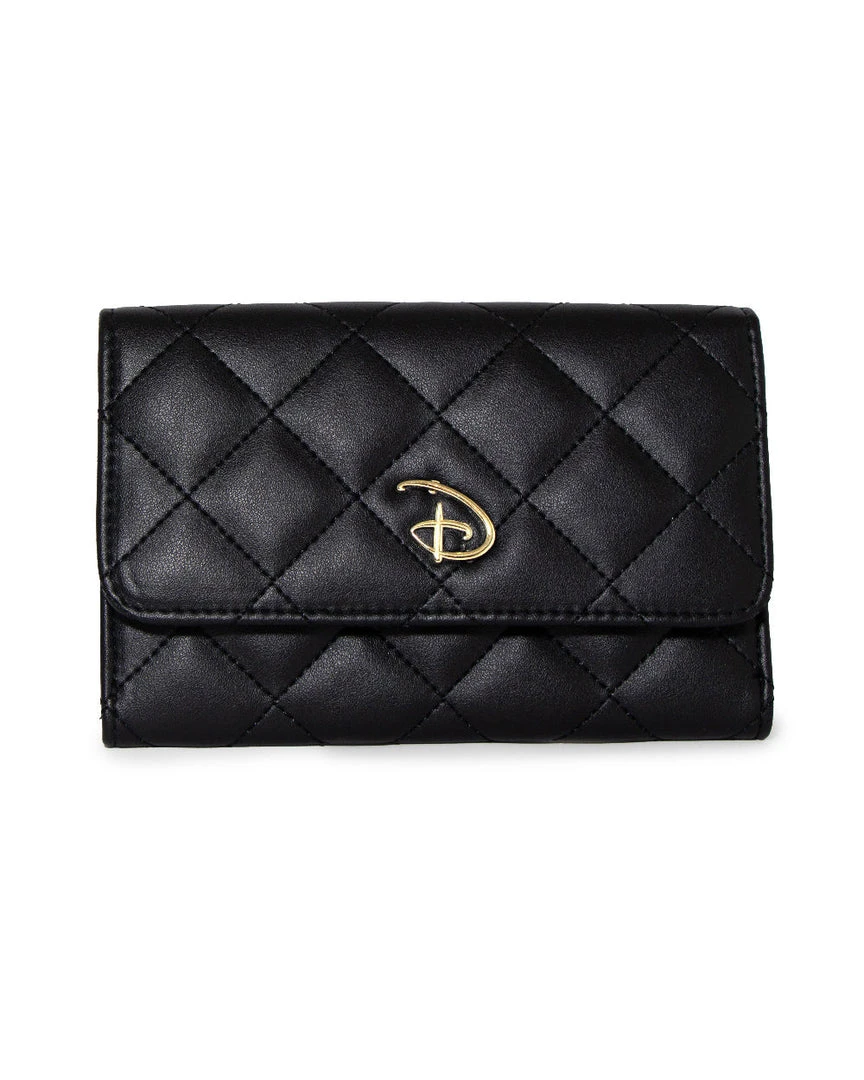 Buckle Down Stock Disney Quilted Signature D Gold Fold Over Wallet 3 Buckle Down Stock Disney Quilted Signature D Gold Fold Over Wallet