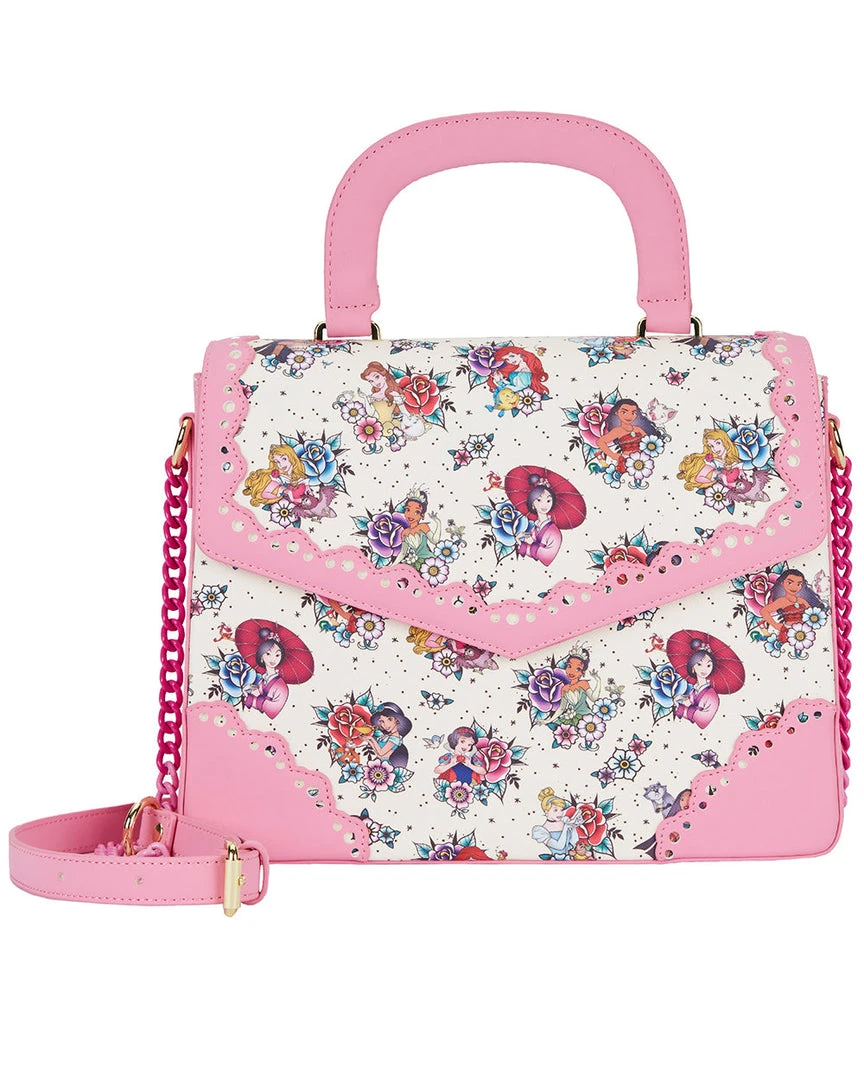Loungefly - Disney Princess Tattoo AOP Crossbody Bag 3 Loungefly - Disney Princess Tattoo AOP Crossbody Bag