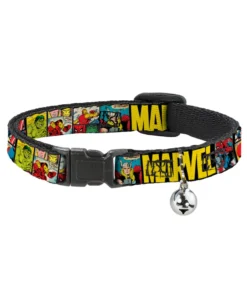 Buckle Down Pets Marvel Comics Breakaway Cat Collar W/ Bell