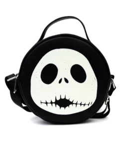 Buckle Down Exclusive Crossbody Bags Nightmare Before Christmas Jack Skellington Glow In The Dark Parks Crossbody Bag - Pink A La Mode Exclusive