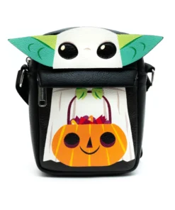 Buckle Down Exclusive Star Wars Ghost Trick-or-Treat Baby Yoda Grogu Parks Crossbody Bag - Pink A La Mode Exclusive Crossbody Bags