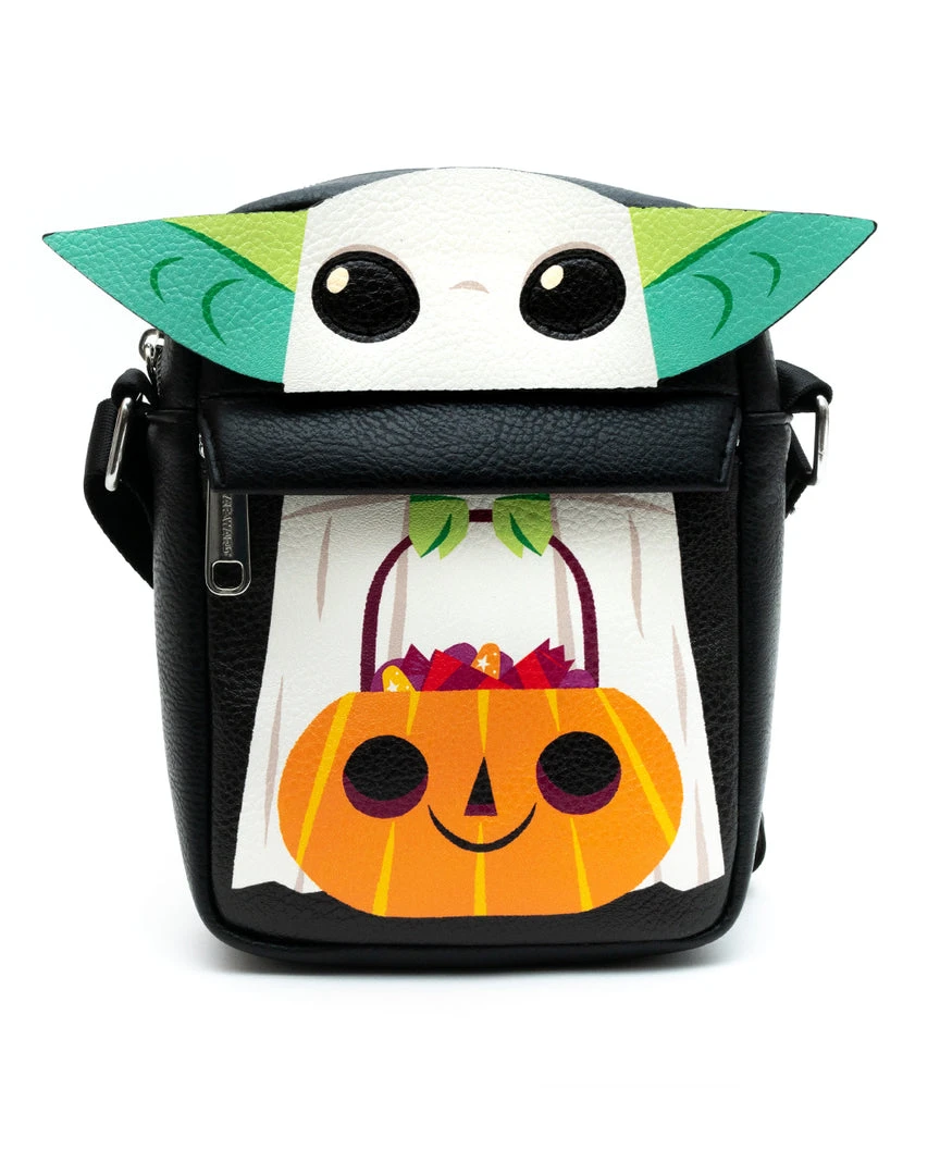 Buckle Down Exclusive Star Wars Ghost Trick-or-Treat Baby Yoda Grogu Parks Crossbody Bag - Pink A La Mode Exclusive Crossbody Bags 3 Buckle Down Exclusive Star Wars Ghost Trick-or-Treat Baby Yoda Grogu Parks Crossbody Bag - Pink A La Mode Exclusive Crossbody Bags