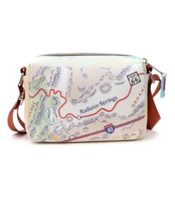 Buckle Down Exclusive Disney Pixar Cars Radiator Springs Parks Crossbody Bag - Pink A La Mode Exclusive