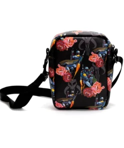 Buckle Down Exclusive Star Wars Boba Fett Floral Parks Crossbody Bag - Pink A La Mode Exclusive