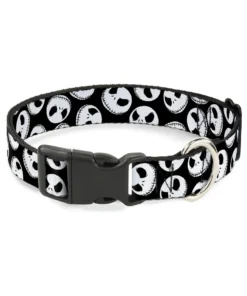 Buckle Down Pets Nightmare Before Christmas Jack Skellington Expressions Dog Collar