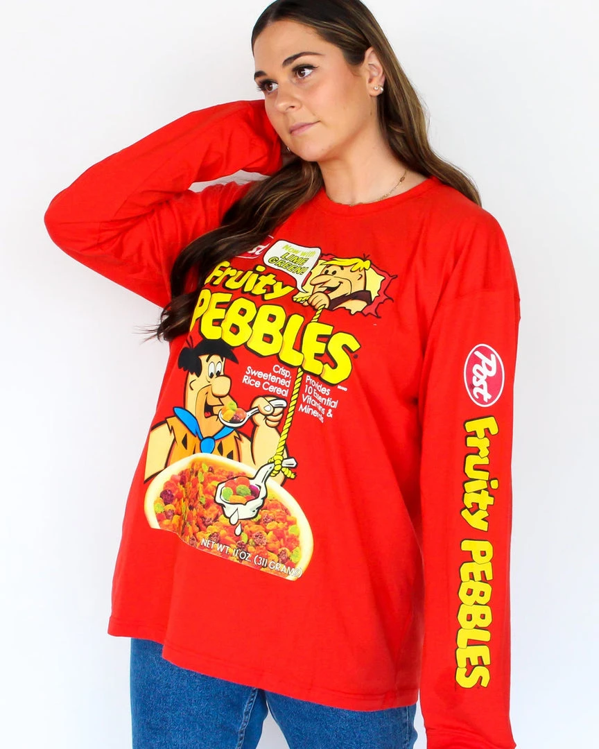 Cakeworthy - Fruity Pebbles Long Sleeve T-Shirt 3 Cakeworthy - Fruity Pebbles Long Sleeve T-Shirt