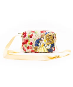 Buckle Down Exclusive Crossbody Bags Disney Beauty And The Beast Watercolor Parks Crossbody Bag - Pink A La Mode Exclusive