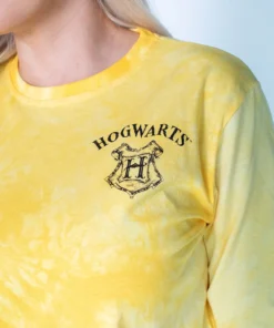 Apparel Cakeworthy - Harry Potter Hufflepuff Long Sleeve Tie Dye Tee