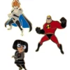 Storybook Disney Pixar The Incredibles 3 Piece Limited Edition Enamel Pin Set - PALM Exclusive Pins