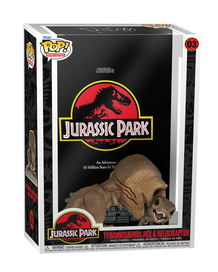 Funko POP! Funko POP - Jurassic Park Movie Poster Tyrannosaurus Rex & Velociraptor #03 4 Funko POP! Funko POP - Jurassic Park Movie Poster Tyrannosaurus Rex & Velociraptor #03