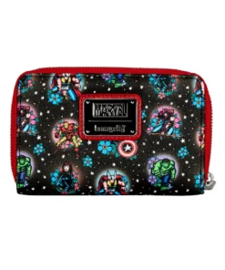 Loungefly April22 Loungefly - Marvel Avengers Tattoo Ziparound Wallet