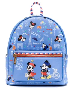 Danielle Nicole Exclusive Danielle Nicole, Disney Springtime In Paris Mickey And Minnie Mini Backpack, Pink A La Mode Exclusive