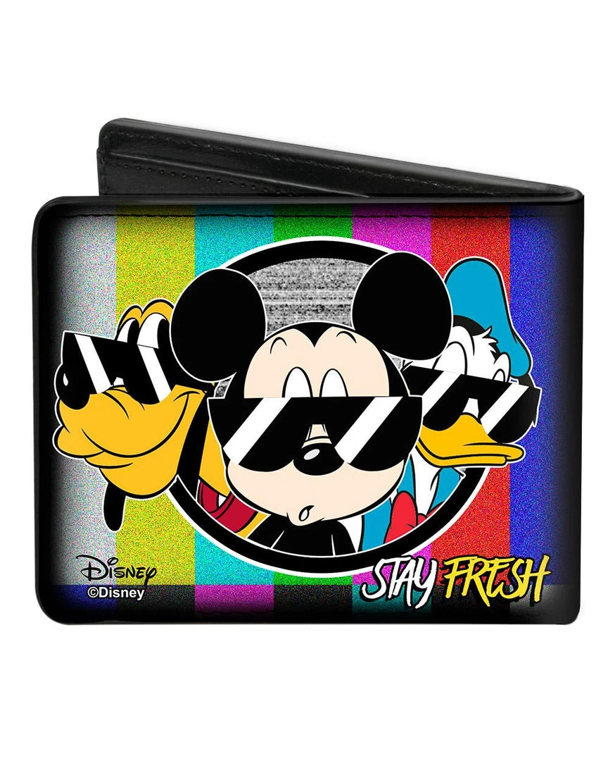 Buckle Down Disney Mickey Donald And Pluto Bi-Fold Wallet 4 Buckle Down Disney Mickey Donald And Pluto Bi-Fold Wallet