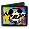 Buckle Down Disney Mickey Donald And Pluto Bi-Fold Wallet
