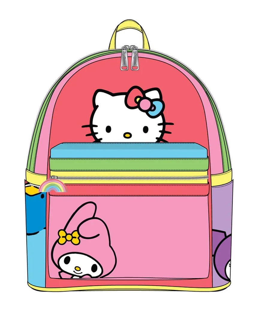 Loungefly June22 Loungefly - Hello Kitty And Friends Color Block Mini Backpack 3 Loungefly June22 Loungefly - Hello Kitty And Friends Color Block Mini Backpack