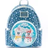 Loungefly - Disney Snowman Mickey And Minnie Snow Globe Mini Backpack