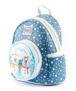 Loungefly - Disney Snowman Mickey And Minnie Snow Globe Mini Backpack