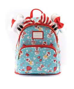 Loungefly - Disney Mickey And Minnie Snowman AOP Mini Backpack Headband Set
