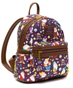 Loungefly - Disney Snow White And The Seven Dwarfs 85th Anniversary AOP Mini Backpack - PALM Exclusive