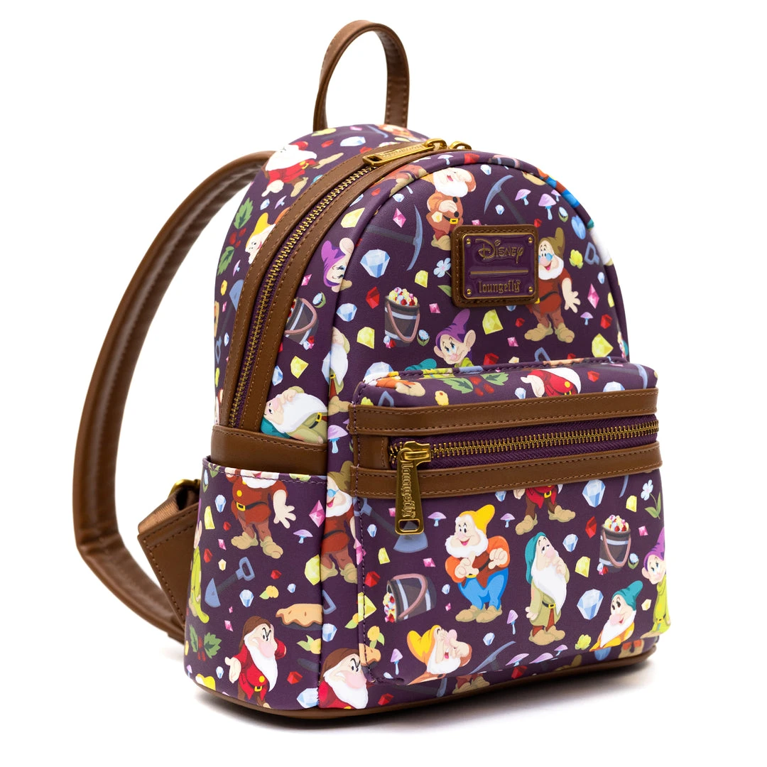 Loungefly - Disney Snow White And The Seven Dwarfs 85th Anniversary AOP Mini Backpack - PALM Exclusive 4 Loungefly - Disney Snow White And The Seven Dwarfs 85th Anniversary AOP Mini Backpack - PALM Exclusive