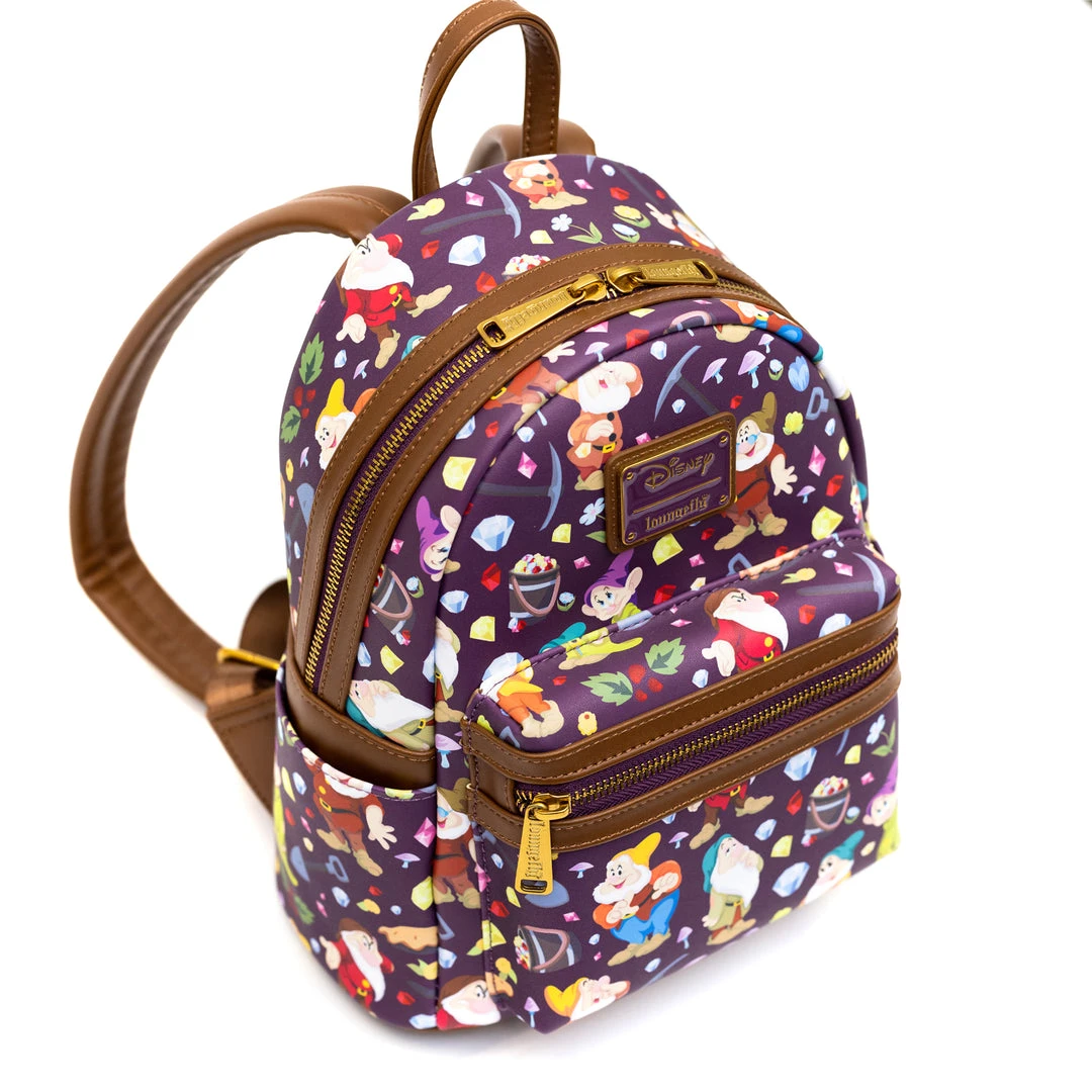 Loungefly - Disney Snow White And The Seven Dwarfs 85th Anniversary AOP Mini Backpack - PALM Exclusive 7 Loungefly - Disney Snow White And The Seven Dwarfs 85th Anniversary AOP Mini Backpack - PALM Exclusive