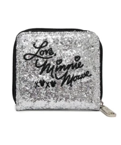 Buckle Down Stock Disney Minnie Mouse Glitter Ziparound Wallet