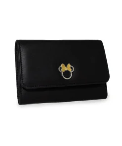 Buckle Down Stock Wallets Disney Minnie Mouse Bow Silver Enamel Fold Over Wallet