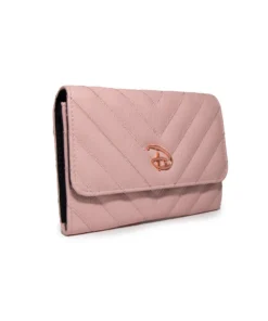 Buckle Down Stock Disney Signature D Rose Gold Fold Over Wallet Wallets