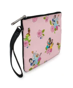 Buckle Down Stock Disney Princesses Floral Single Pocket Wallet Wristlet