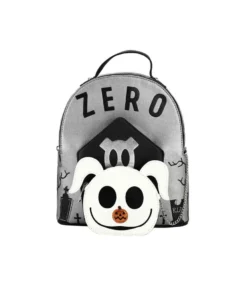 Bioworld Mini Backpacks The Nightmare Before Christmas Zero Removable Zip Pouch Mini Backpack