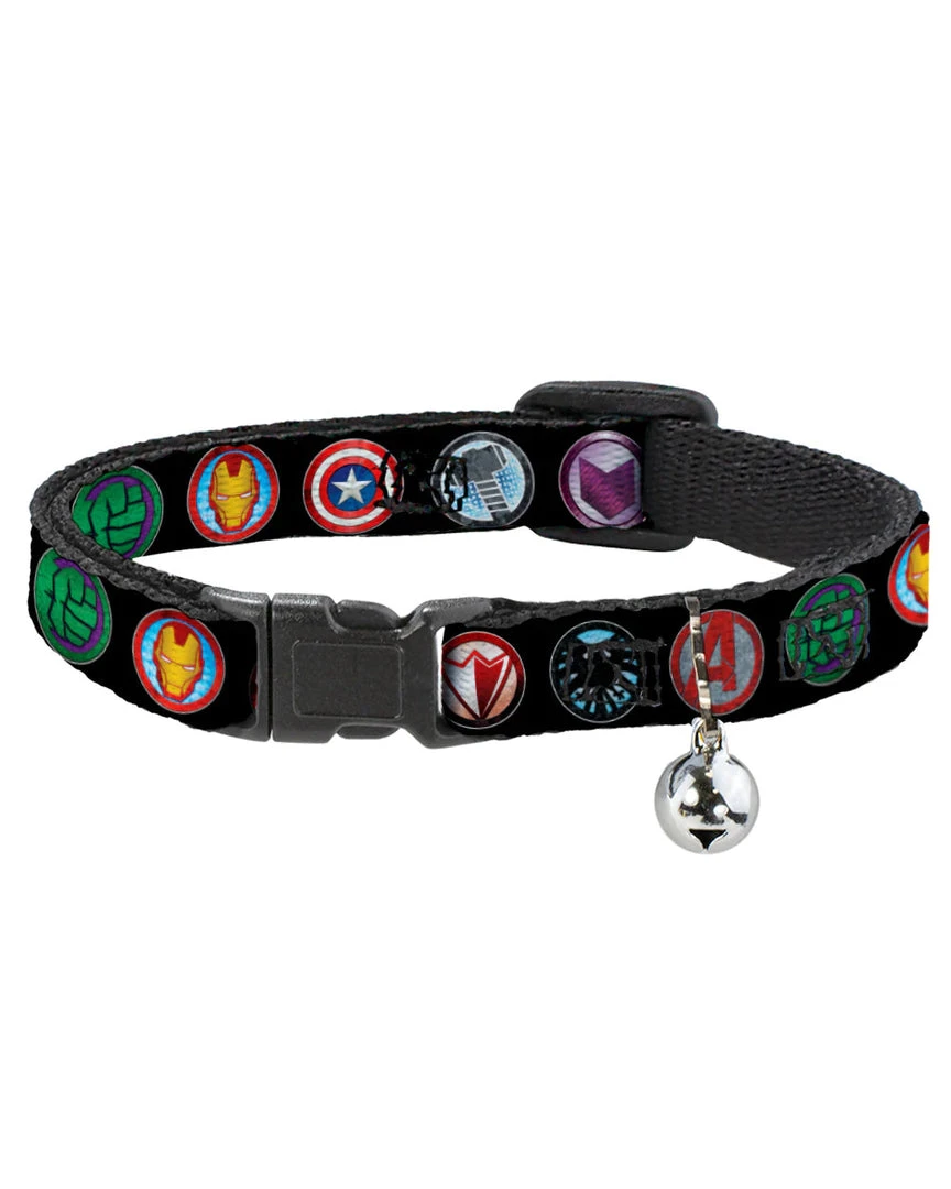Buckle Down Pets Marvel Avengers Icon Breakaway Cat Collar W/ Bell 3 Buckle Down Pets Marvel Avengers Icon Breakaway Cat Collar W/ Bell