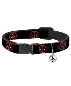 Buckle Down Pets Marvel Deadpool Breakaway Cat Collar W/ Bell