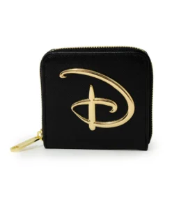 Buckle Down Stock Wallets Disney Signature D Gold Ziparound Wallet