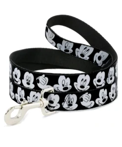 Buckle Down Pets Disney Mickey Mouse Expressions 4' Dog Leash