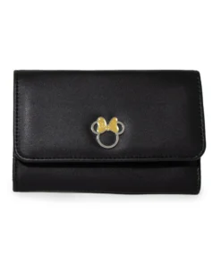 Buckle Down Stock Wallets Disney Minnie Mouse Bow Silver Enamel Fold Over Wallet