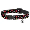 Buckle Down Pets Disney Mickey Mouse Breakaway Cat Collar W/ Bell